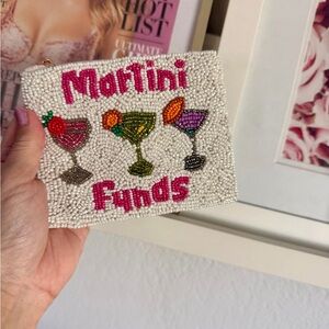 Beaded “Martini Funds” Pouch